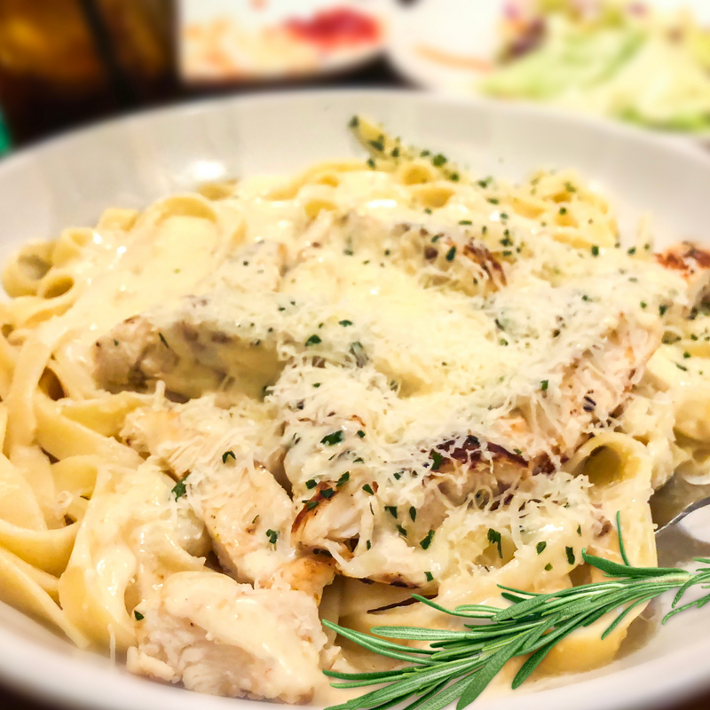 Rosemary Garlic Chicken Broccoli Fettuccini