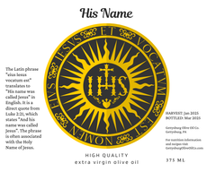 Name of Jesus Extra Virgin Olive Oil